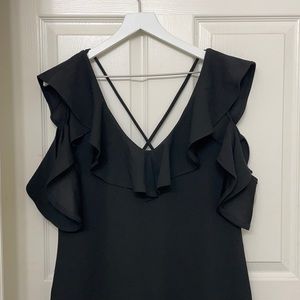 Black Cold shoulder cocktail dress